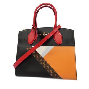 Louis Vuitton Tote Bag Tape City Steamer Monogram Noir MM 2way Shoulder Bag